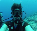 an underwater "selfie" 