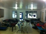 Our common space. 15 cots, 15 bodies, 15 sets of stuff. 